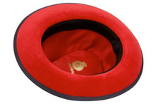 Load image into Gallery viewer, WOOL FELT FEDORA HAT with grosgrain band and feather